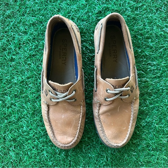 Sperry Men's Brown Leather Boat Shoes - Picture 2 of 9